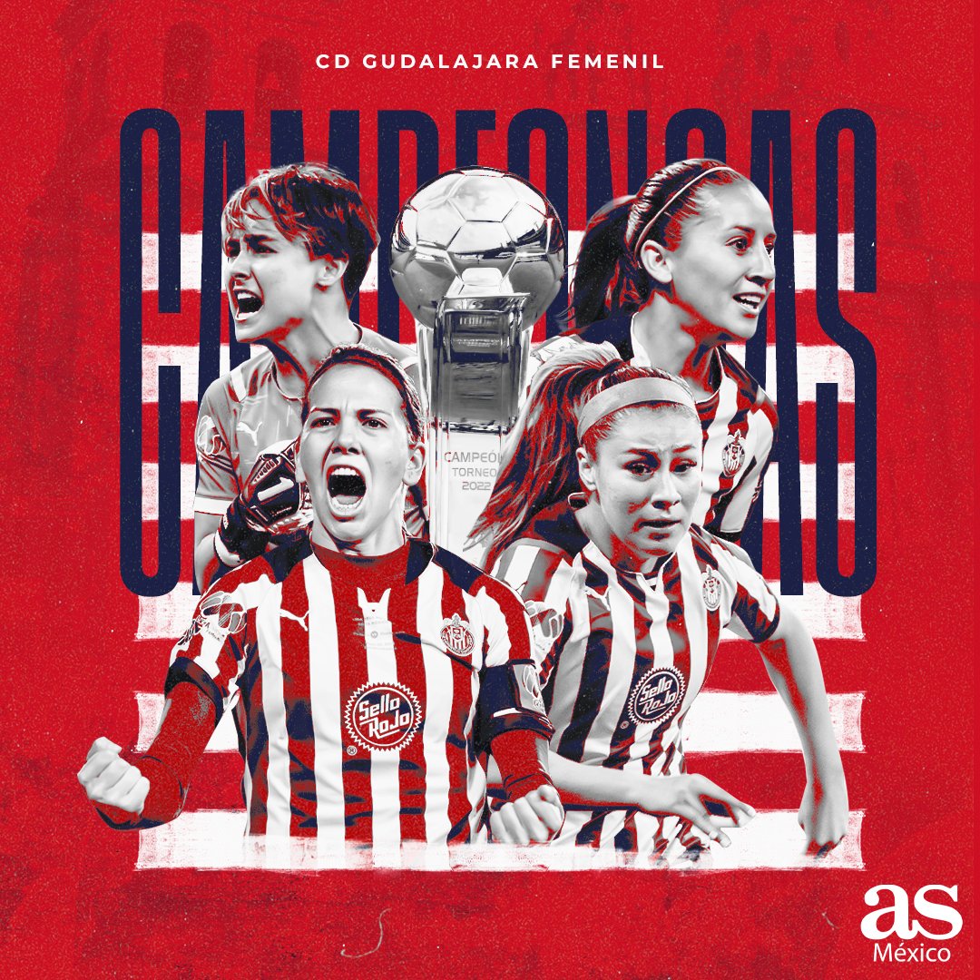 ASMexico's tweet photo. ¡Llegó la segunda estrella para Chivas Femenil! ⚽️🏆🔴⚪️

Con una actuación imponente de Blanca Félix en la Final de Vuelta, el 'Rebaño' vuelve a reinar en la Liga MX Femenil 💪🙌✨ https://t.co/a3peRKRq2W