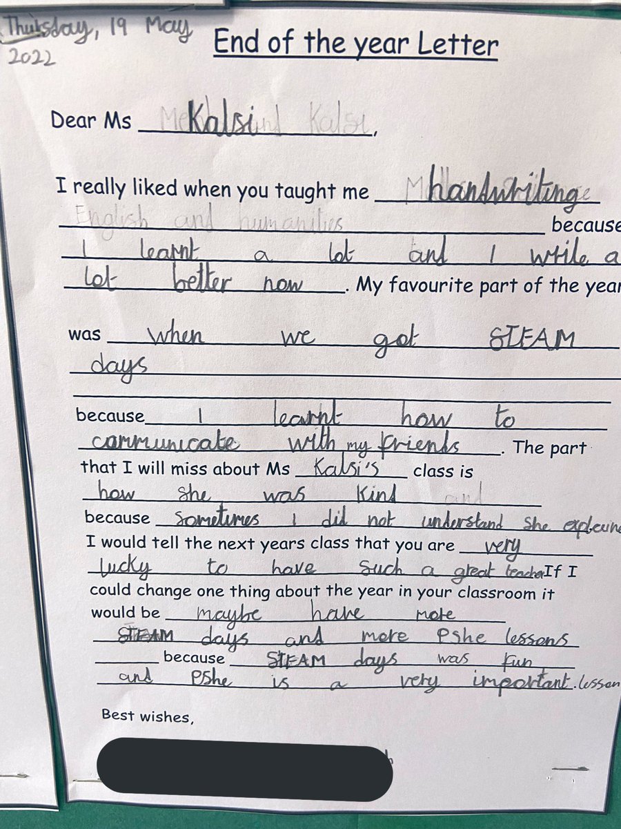 We s@y…! Every year brings its own unique set of victories and defeats, struggles and joys. Year 5 ss pen down their end of year reflections through a letter. Going on with all the wisdom that experience can instill in us. #alwaysgrateful <a href="/TBS_Delhi/">TBS Delhi</a> <a href="/lunavemjuanita/">Jeneeta Chacko</a> <a href="/Year5_TBS/">Year5_TBS_Delhi</a>