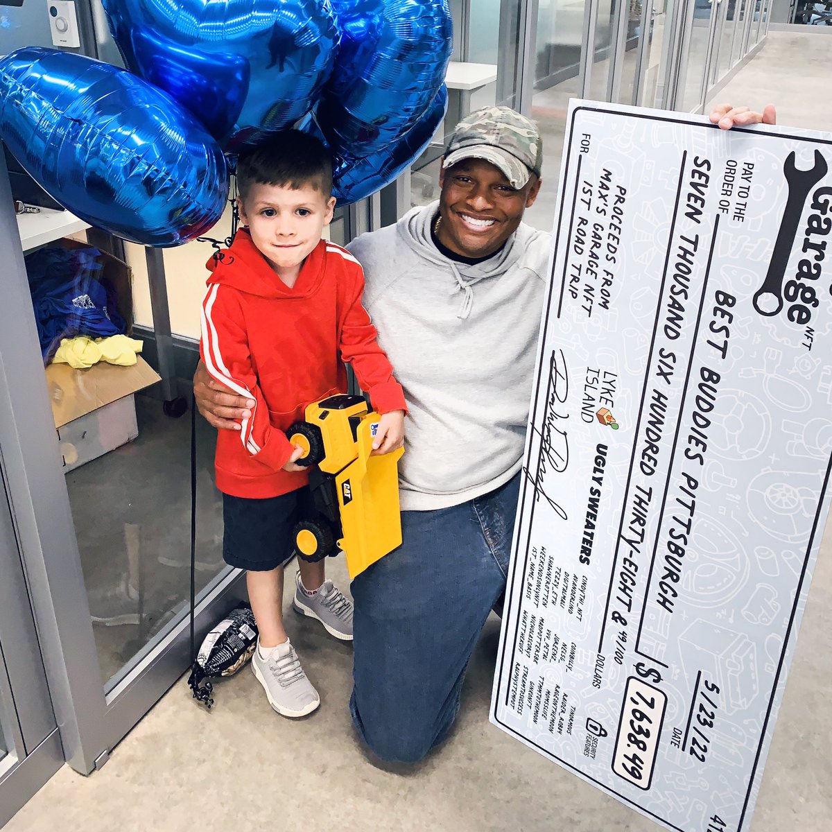 🔧 Max and I dropped off the donation check to Samantha at <a href="/BestBuddiesPA/">Best Buddies PA</a> in Pittsburgh today. The funds were from the proceeds of <a href="/MaxsGarageNFT/">Max’s Garage 🔧</a> 1st Road Trip (Gen1). Thanks to everyone that was apart of the 1st Road Trip. Now it’s time to set the GPS for the 2nd Road Trip!