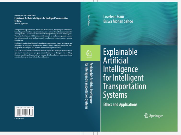 DrLoveleenGaur's tweet photo. Happy to share my 7th authored book. #artificialintelligence #ai #machinelearning #springer #deeplearning #intelligenttransportsystem https://t.co/yre4top7Py