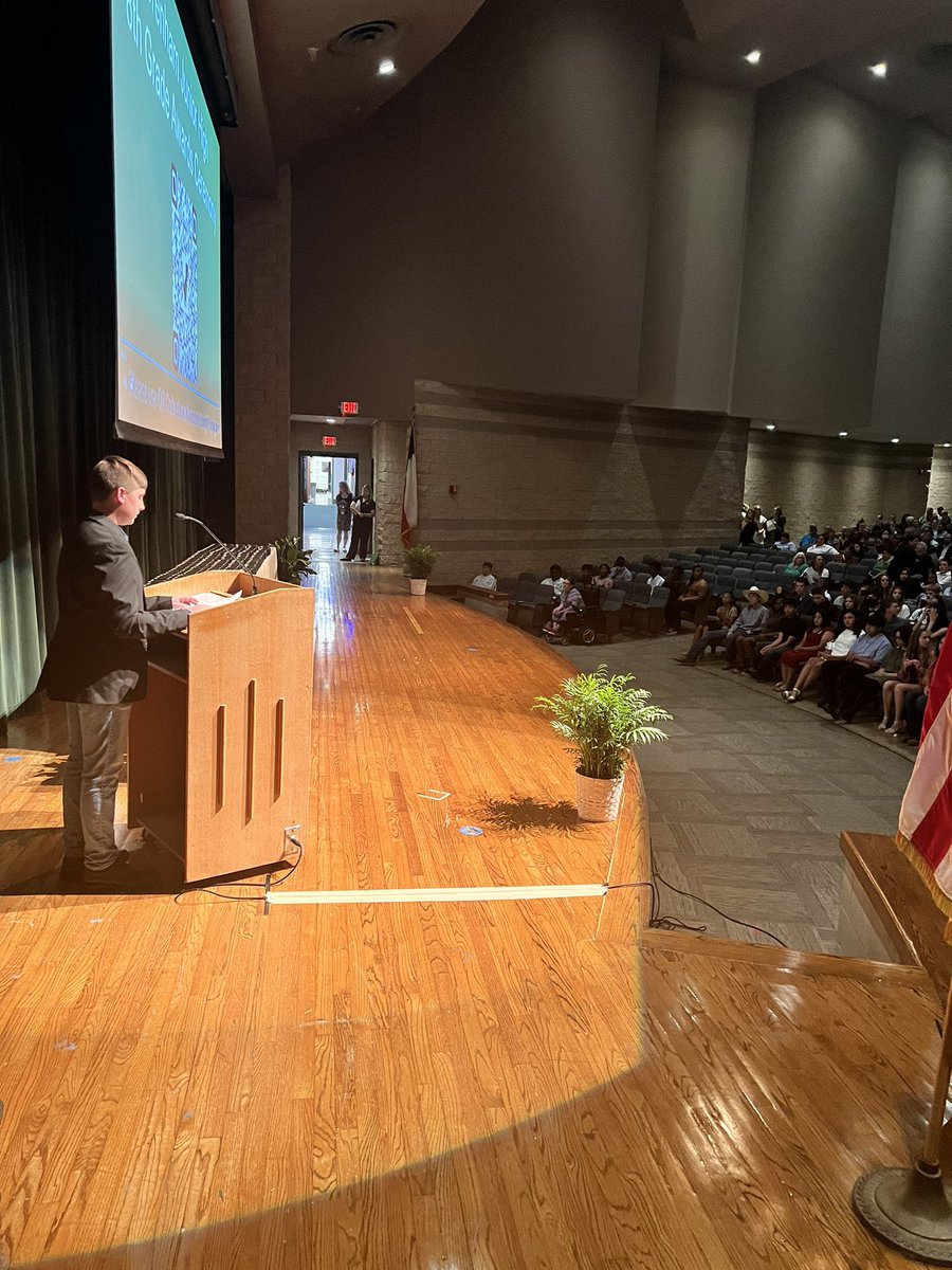 8th grader Noble Pharaon opens up the awards ceremony tonight with a beautiful welcome speech!
