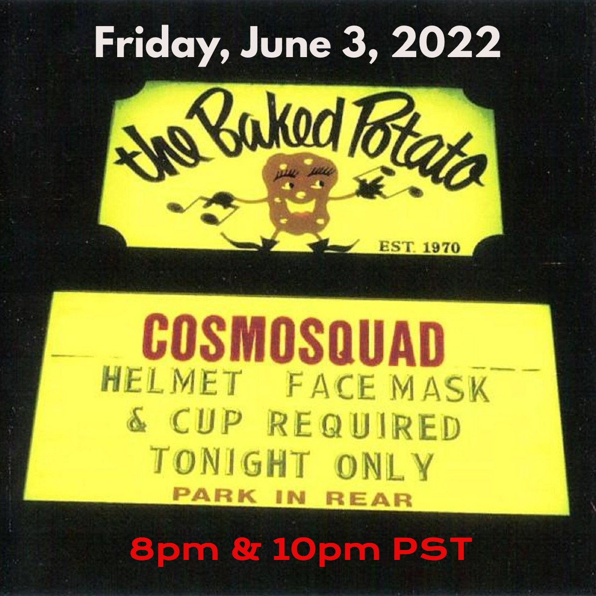 Cosmosquad (@cosmosquadus) on Twitter photo 'SQUAD time at the Spud! We'd love to see you at the The Baked Potato on June 3rd! Tix are available here: thebakedpotato.com/events/cosmosq… <a href="/jeffkollman/">Jeff Kollman</a> <a href="/Gaalbladderass/">Shane Gaalaas</a> @kevinchown <a href="/BakedPotatoJazz/">thebakedpotato</a> 'SQUAD time at the Spud! We'd love to see you at the The Baked Potato on June 3rd! Tix are available here: thebakedpotato.com/events/cosmosq… <a href="/jeffkollman/">Jeff Kollman</a> <a href="/Gaalbladderass/">Shane Gaalaas</a> @kevinchown <a href="/BakedPotatoJazz/">thebakedpotato</a>