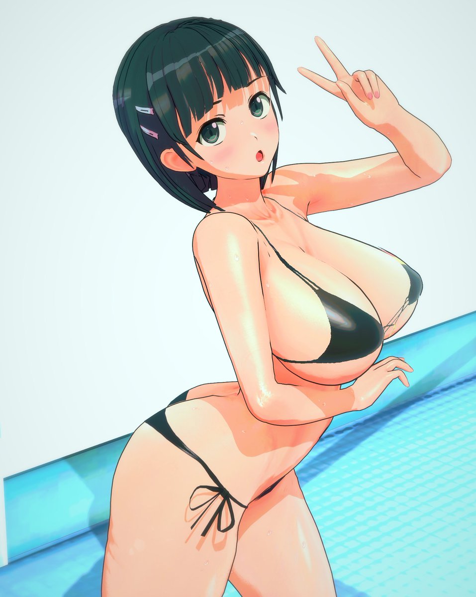 同じポーズでも明るさを変え、肌色とかを弄ったり… 