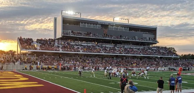 NSUWolves_FB's tweet photo. There's more than one "good side" to Dacotah Bank Stadium... The best stadium and best fans in Division Two are here in Aberdeen! Vote below Wolves Fans! #GoWolves https://t.co/ZYHr9wddnv