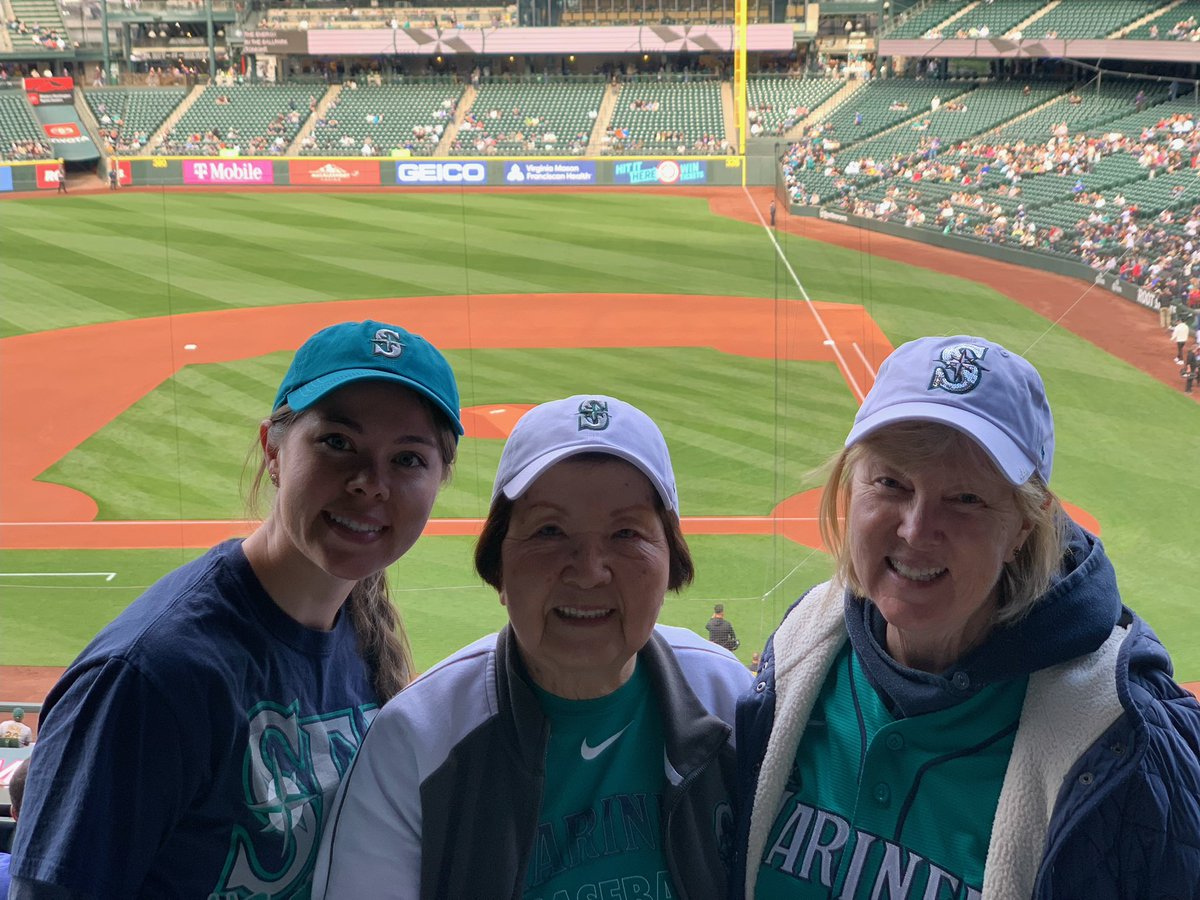 kris10bc's tweet photo. Celebrating Candy’s 65th birthday at the ballpark! #SeaUsRise https://t.co/xevsGEnEcy