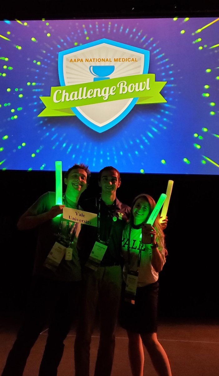 Pre-gaming for the Yale PA Program Challenge Bowl team #ourstudentsrock #proud #aapa2022