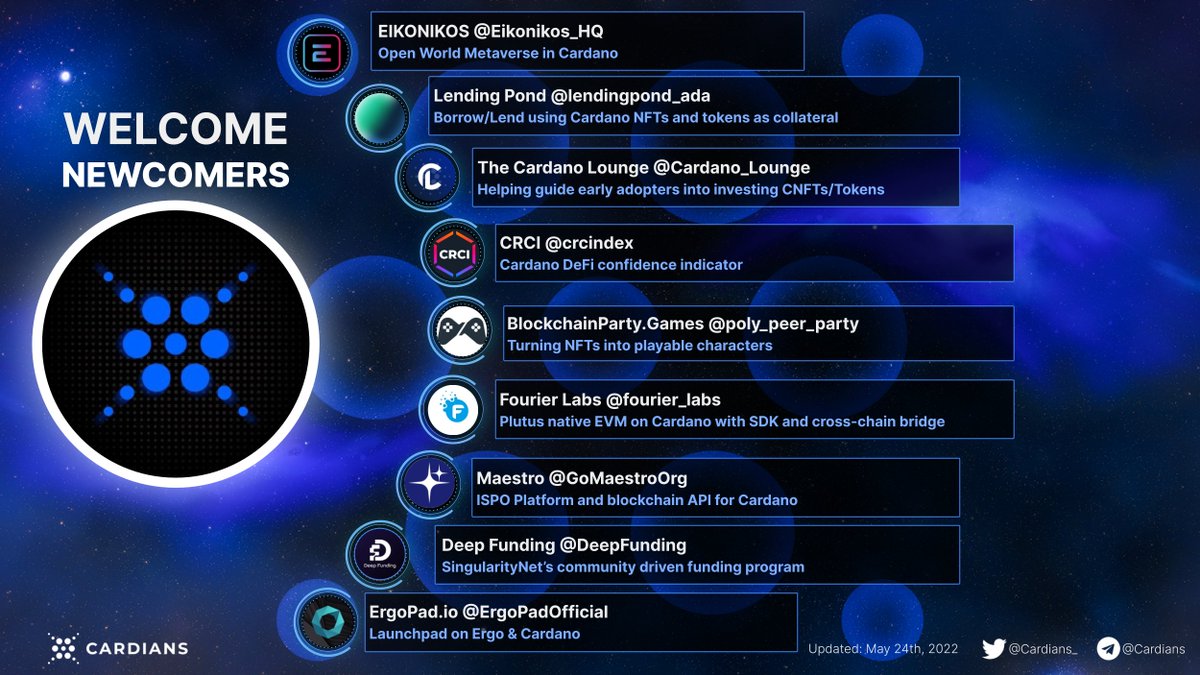 Cardano ecosystem is expanding fast

Welcome to #CardanoCommunity 

#Cardano #CNFT #CardanoADA