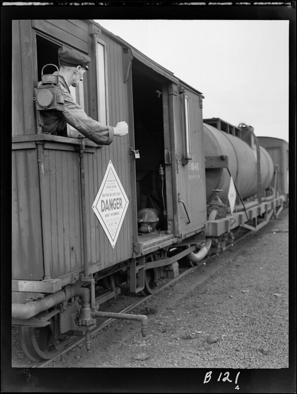 ArchivesNZ's tweet photo. '#onthisday in 1950 the crew of the #NZRail weed killer train posed for some snaps on the Hutt Valley Line @KiwiRail #huttvalley https://t.co/lSodg0cUDp https://t.co/RqDLve6LKd