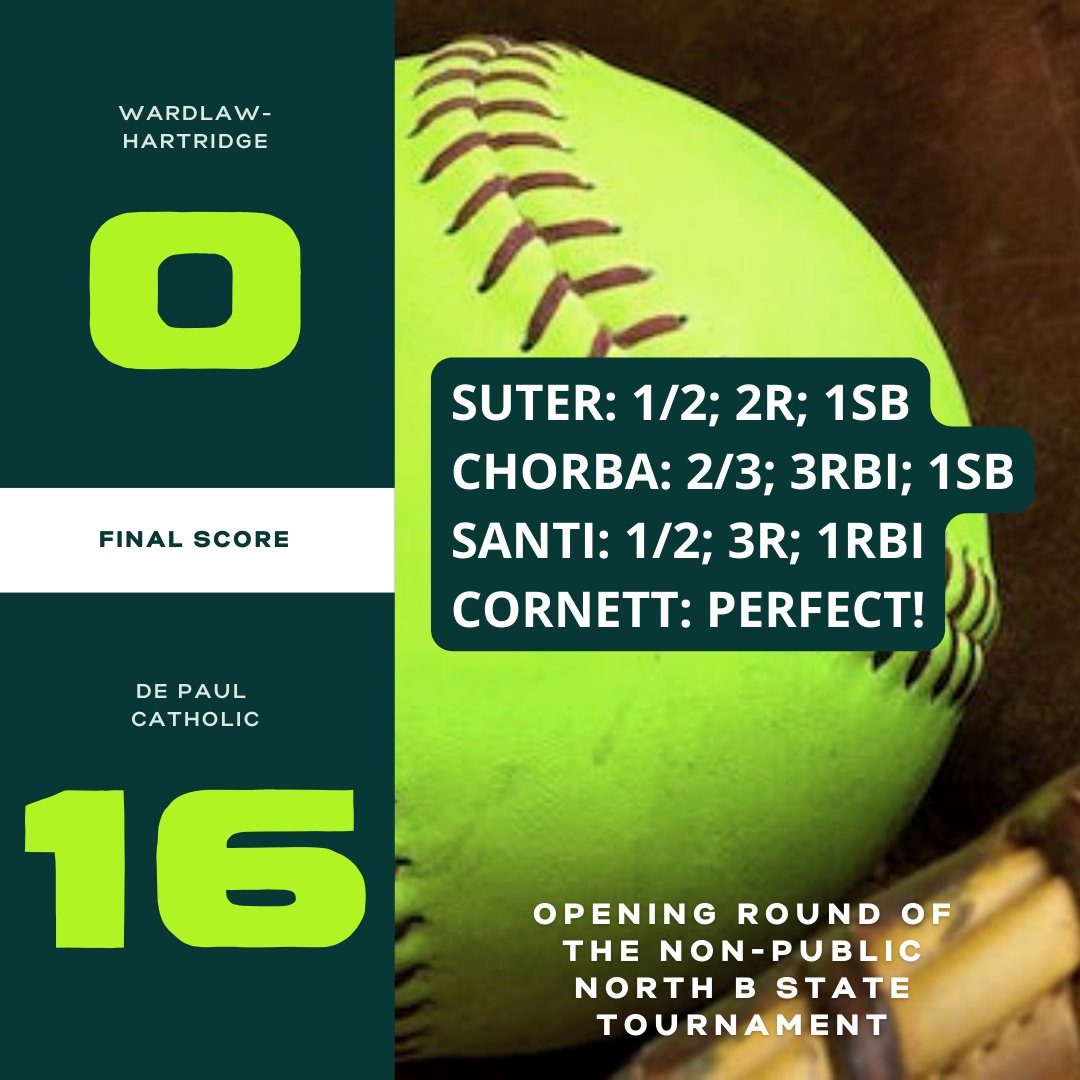 DePaul Catholic Softball (@depaulsoftball) on Twitter photo Next up: Away at Gill St. Bernard on Thursday, May 26 at 4:15 p.m. Pass the bat and live to play another day, Spartans! #SpartanPride <a href="/depaulcatholic/">DePaul Catholic HS</a> Next up: Away at Gill St. Bernard on Thursday, May 26 at 4:15 p.m. Pass the bat and live to play another day, Spartans! #SpartanPride <a href="/depaulcatholic/">DePaul Catholic HS</a>