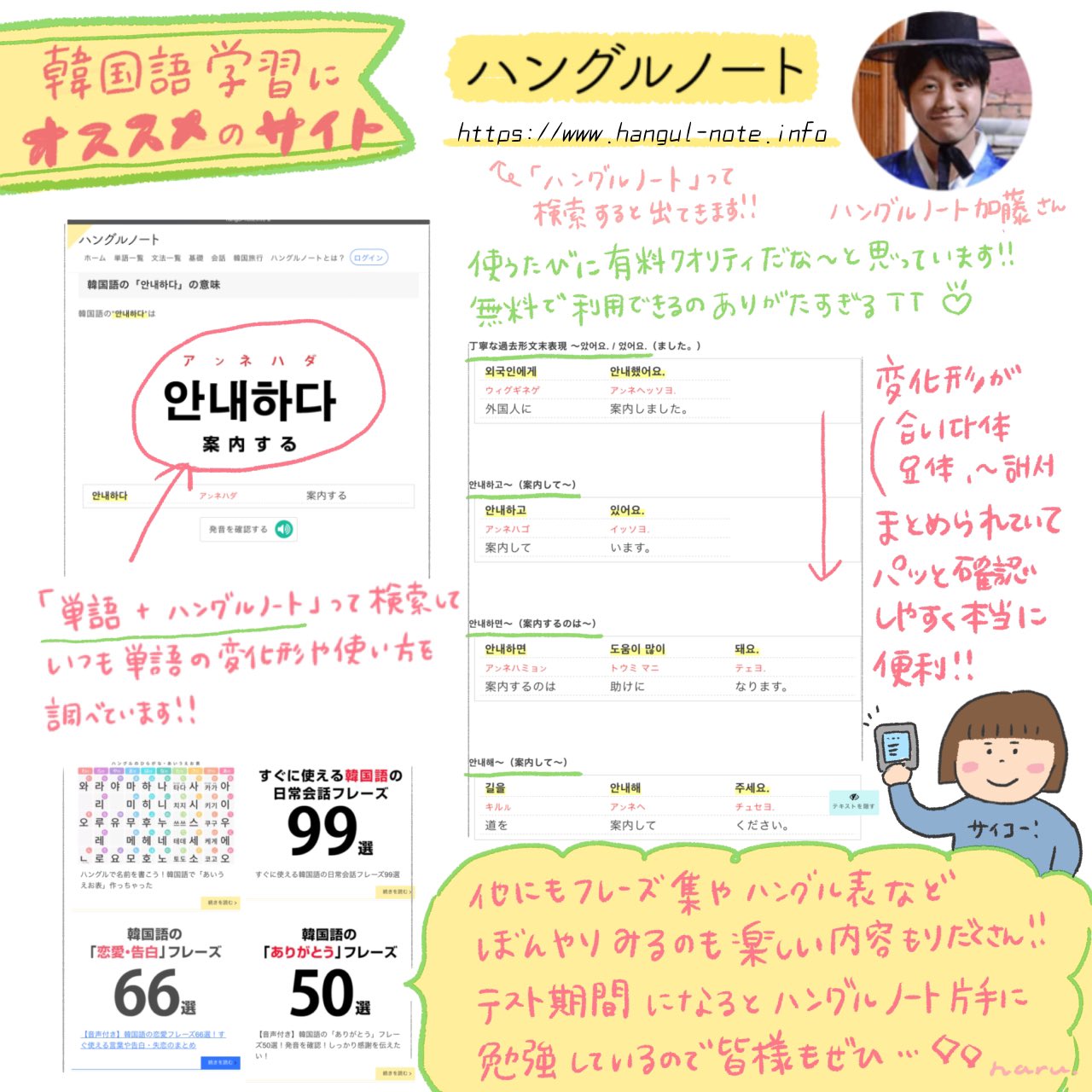 ハングルノート加藤 韓国ブロガー 韓国系youtuber Hangulnote Twitter