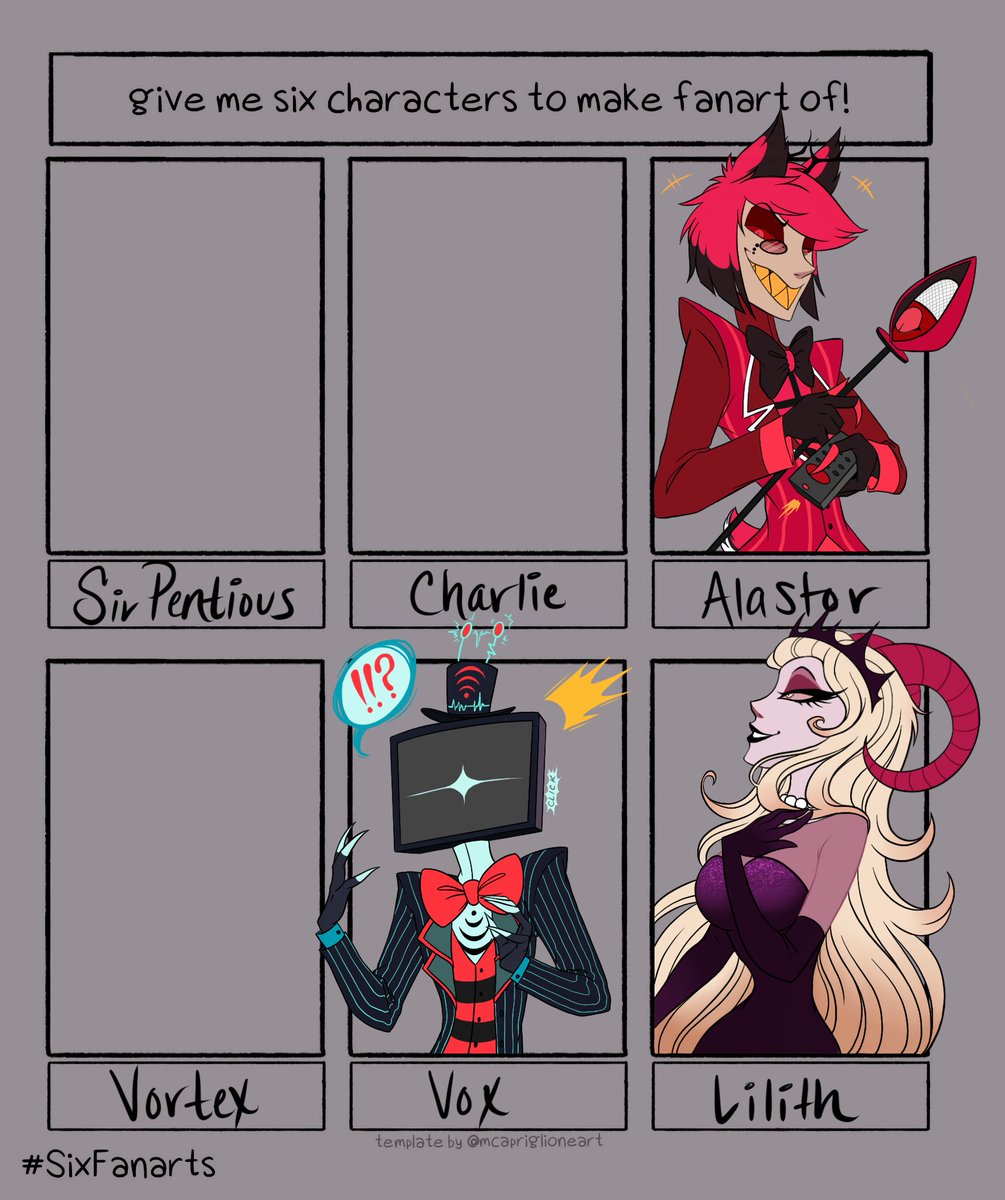 // I may have gone a little overboard with Lilith's flat coloring. Her dress is just so pretty. 😭🧡 #alastor #Vox #Lilith #HazbinHotel