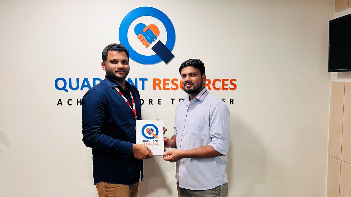 Quadranttech2's tweet image. The Tech Squad at Quadrant Resource met last Friday for a fun-filled ice breaker with our new Squad members Harish Gubala, Vijay Sandramalla, and Thota Abhishek. We are delighted to have such young and talented individuals join our team.

Welcome to the #QuadrantResource family!