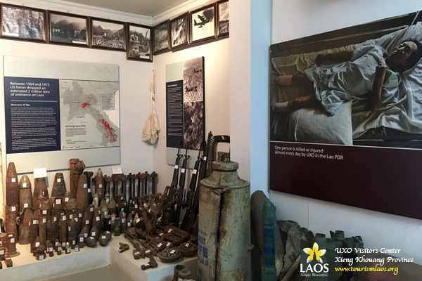UXO Visitors Center
Xieng Khouang Province, Lao PDR

During the secret war that America conducted with Laos, an average of a full planeload of explosives was dropped on Laos approximately every 8 ½ minutes for 9 years, giving Laos the unenviable distinction of being the country