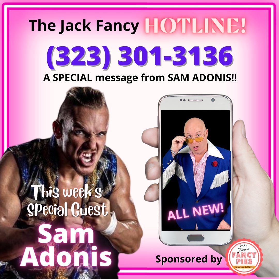 realJackFancy's tweet image. Call NOW to hear a SPECIAL message from @RealSamAdonis ! #prowrestling #samadonis #luchalibre #jackfancy
