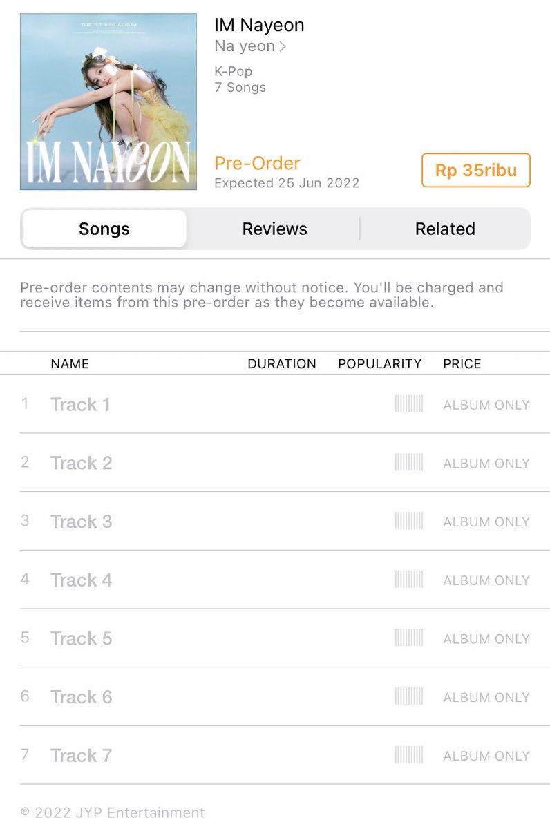 Album "IM NAYEON" akan memiliki 7 lagu di dalamnya! 💙

#NAYEON #나연 #IM_NAYEON