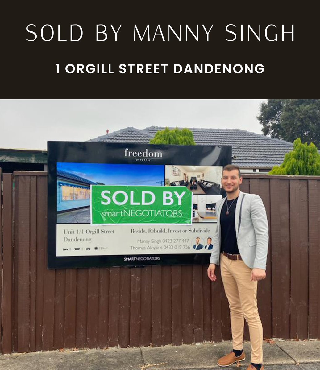 Manny Singh (@_manny_singh) on Twitter photo There goes another SOLD!
๐ 1 Orgill Street Dandenong
If you are looking to sell your property, then contact us via:
๐ฑ 0423 277 447
๐ง manny.singh@freedomproperty.com.au
๐ mannyrealestate.com.au
#justsold There goes another SOLD!
๐ 1 Orgill Street Dandenong
If you are looking to sell your property, then contact us via:
๐ฑ 0423 277 447
๐ง manny.singh@freedomproperty.com.au
๐ mannyrealestate.com.au
#justsold
