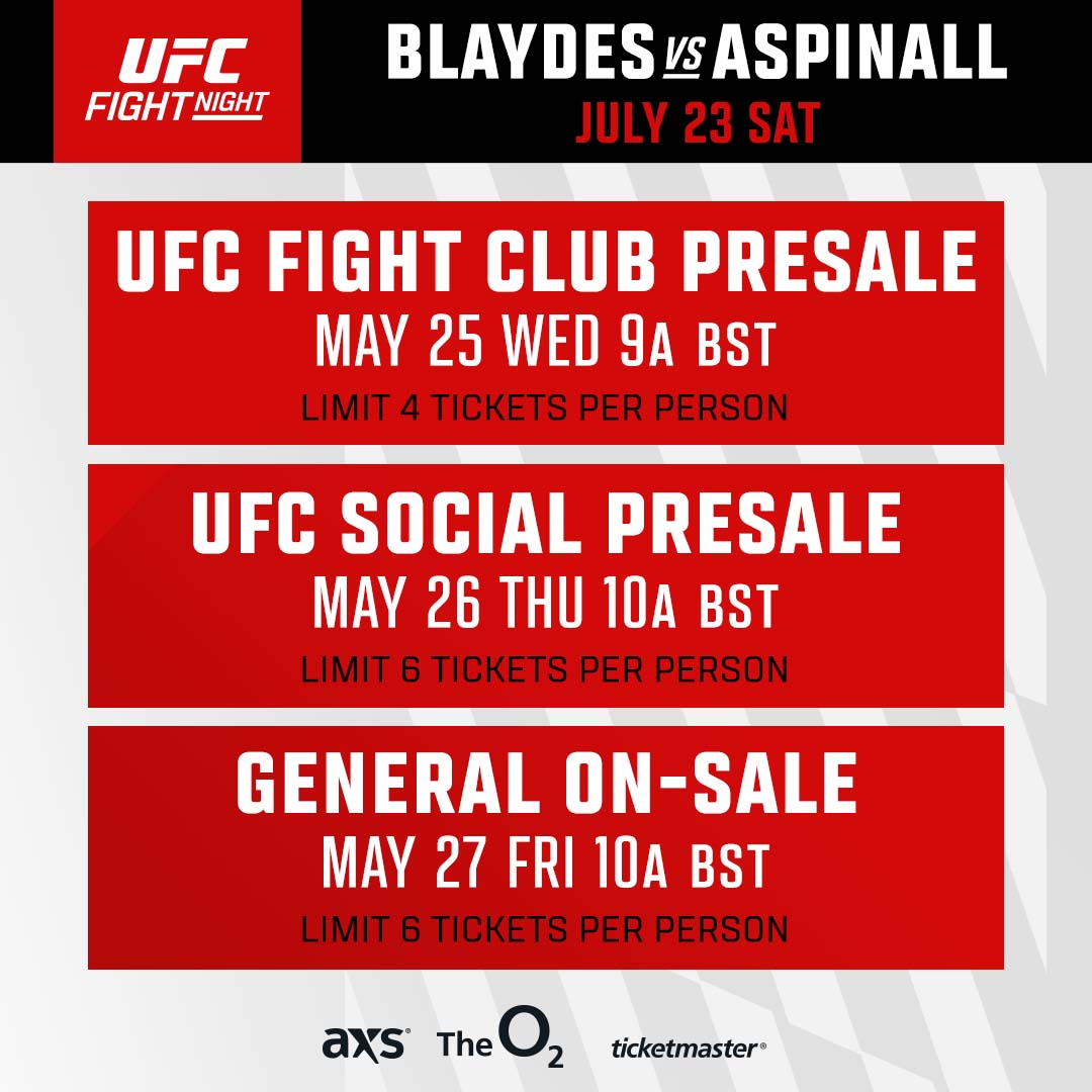 UFC Europe on Twitter "Heads up! Your UFCLondon ticket links for this week UFC Fight Club