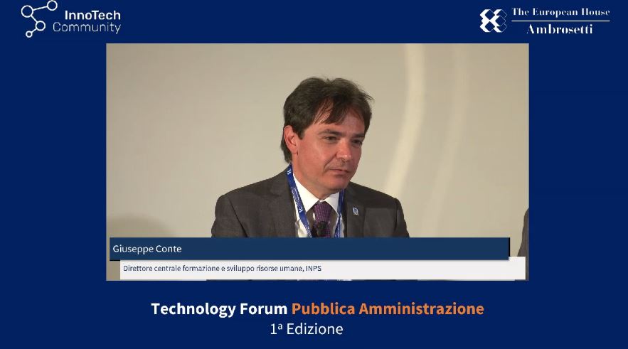Ambrosetti_'s tweet image. #TechForum2022PA #TFW2022 &quot;la paura del #cambiamento come perdita dell&apos;identità è il nemico peggiore del capitale umano, non solo per 
@INPS_it ma per tutte le aziende&quot; Giuseppe Conte, Direttore centrale formazione e sviluppo risorse umane, INPS @g_gconte