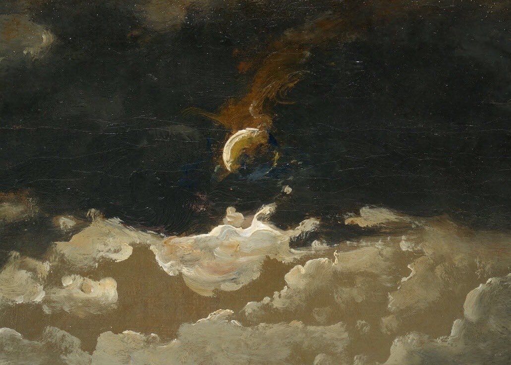 AcademiaAesthe1's tweet photo. the moon in paintings https://t.co/geecBEgWOd