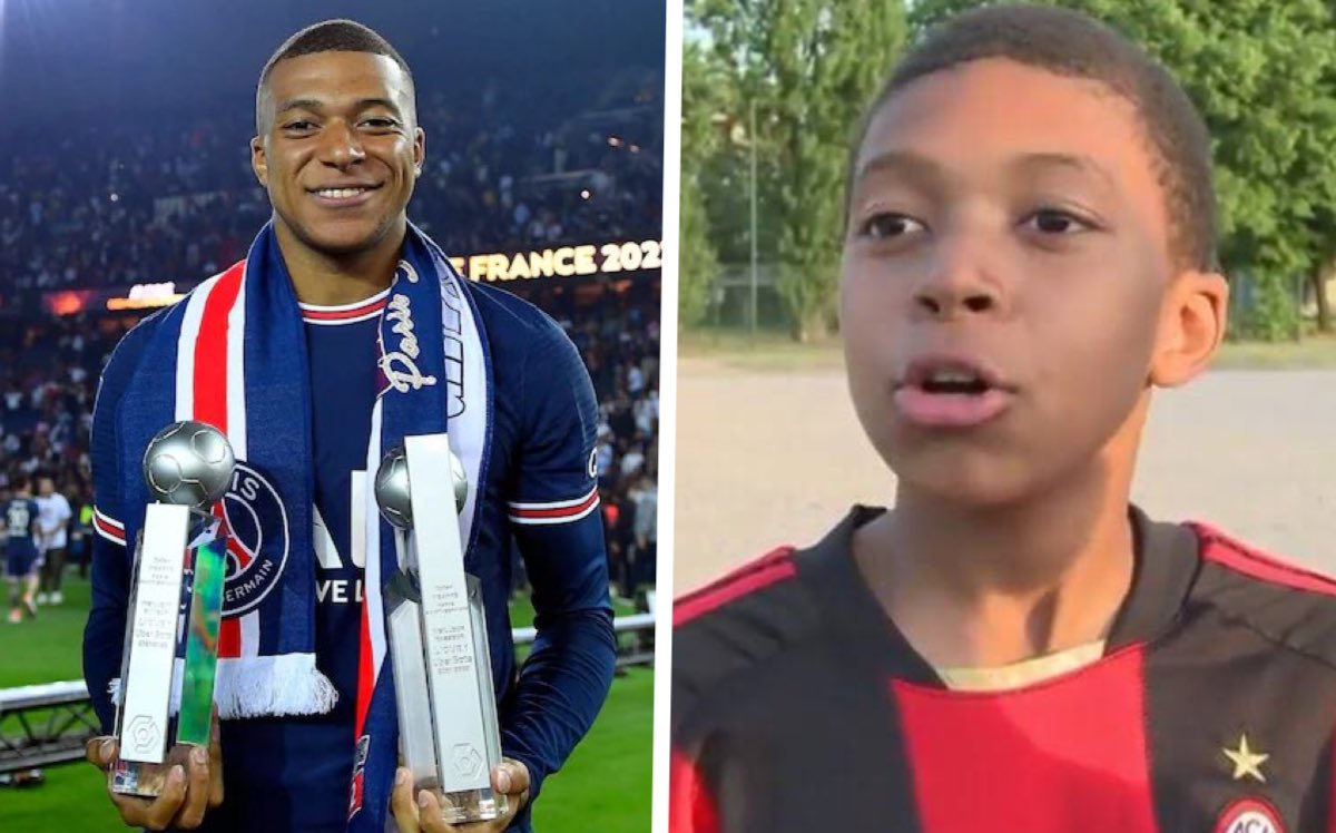 SoyCalcio_'s tweet photo. 🗣 Kylian Mbappe a 'La Gazzetta dello Sport': "Mi conexión con el Milan es especial. De niño tenía una niñera italiana y pasaba mucho tiempo con su familia, todos hinchas del Milan. Así que gracias a ellos yo también animaba a los rossoneri y veía muchos partidos del Milan". https://t.co/yuo036Ra80