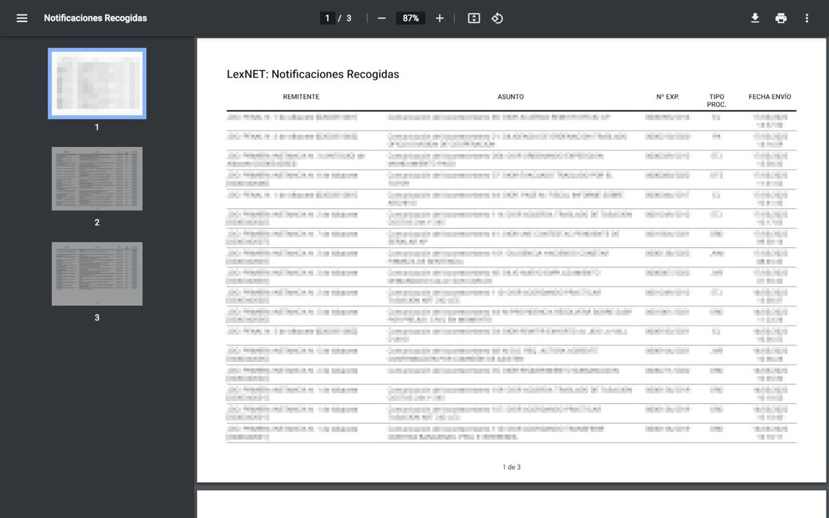 hit_bits's tweet image. Este objeto JSON con los datos se envía al service worker para que mediante el uso de la librería #PDFMake construya un documento PDF que contenga las notificaciones mostradas en pantalla y lo muestre en una nueva pestaña del navegador.

Este es el resultado: