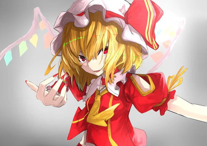 「きゅっとしてー…」※塗った#東方Project #フランドール・スカーレット 