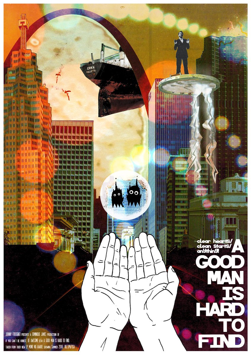 One of my favourite projects to work on was the artwork for my own band's last album.  Collaborating with collage artist Irene Zafra, and informed by Lex's lyrics, we made a movie poster for every song.  Super rewarding and complete project that turned out exactly how we planned.