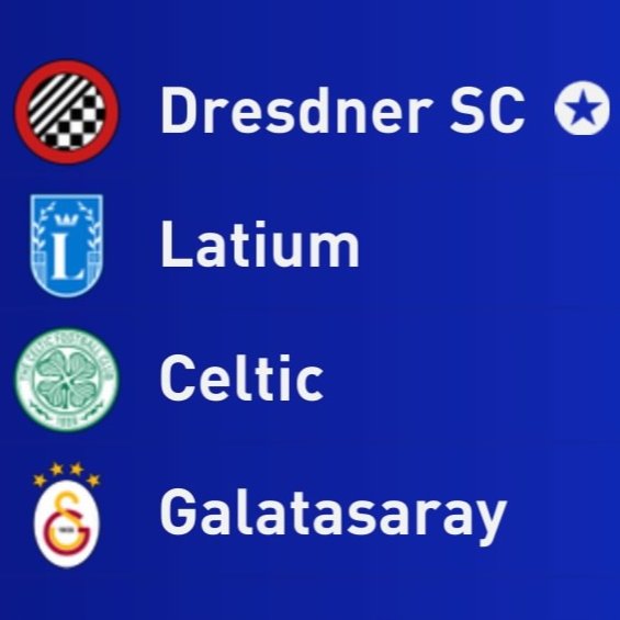 In der Grundgruppe der UEFA Champions League spielen wir gegen die Mannschaften Lazio Rom, Celtic Glasgow und Galatasaray Istanbul.