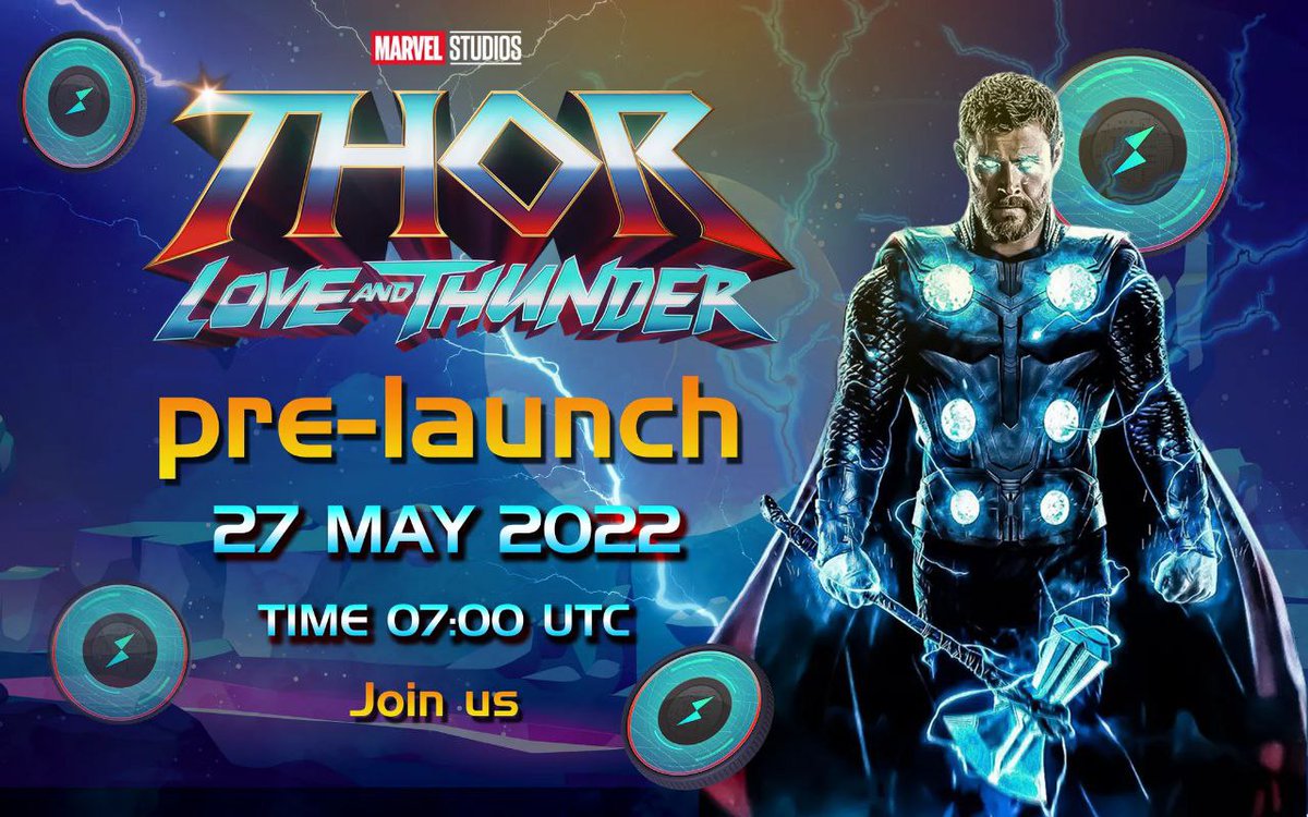 thor_thu5's tweet photo. Fair-Launch: Thor: Love and Thunder token 

Community Link  
Telegram : https://t.co/2ahROAGYGQ
Twitter : https://t.co/mjXwPYhmJQ

Date - 27 May https://t.co/9oCX823Vtb