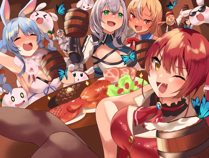 かんぱーい!🍻
#マリンのお宝 #ぺこらーと #ノエラート #しらぬえ 