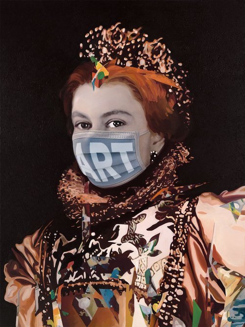 azam_studios's tweet photo. QUEEN ART, from the ‘Platinum Queen’ collection, a set of 70 NFTs, celebrating Queen Elizabeth II's Platinum Jubilee.#nasserazam #contemporaryart #contemporaryartist #artist #painting #queen #platinumjubilee #royalportrait #queenelizabethII #art #NFT #platinumqueen @terravirtua https://t.co/rHywXjenHY