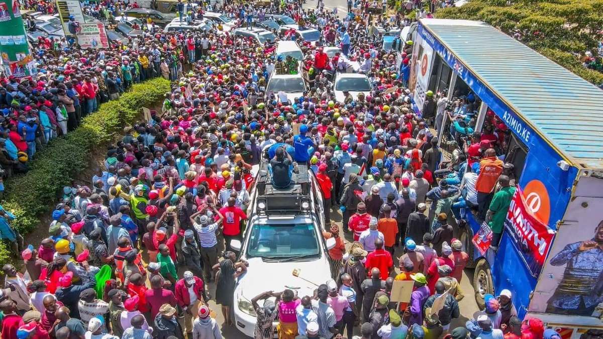 Martha Karua in Nanyuki. You guy, this woman is a wave I tell ya. It's a Raila-Karua moment this time