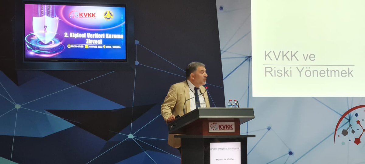 KoksalPartners's tweet photo. Kurucu ve yönetici ortağımız Av. Mehmet Ali Koksal, Kişisel Verileri Koruma Kurumu tarafından bu yıl 2'ncisi düzenlenen Kişisel Verileri Koruma Zirvesinde "KVKK ve Riski Yönetmek" başlıklı konuşmasını gerçekleştirmiştir.
Etkinlik:
https://t.co/5OIcOsX8hX
#kvkk https://t.co/kCSZcz3Rtf