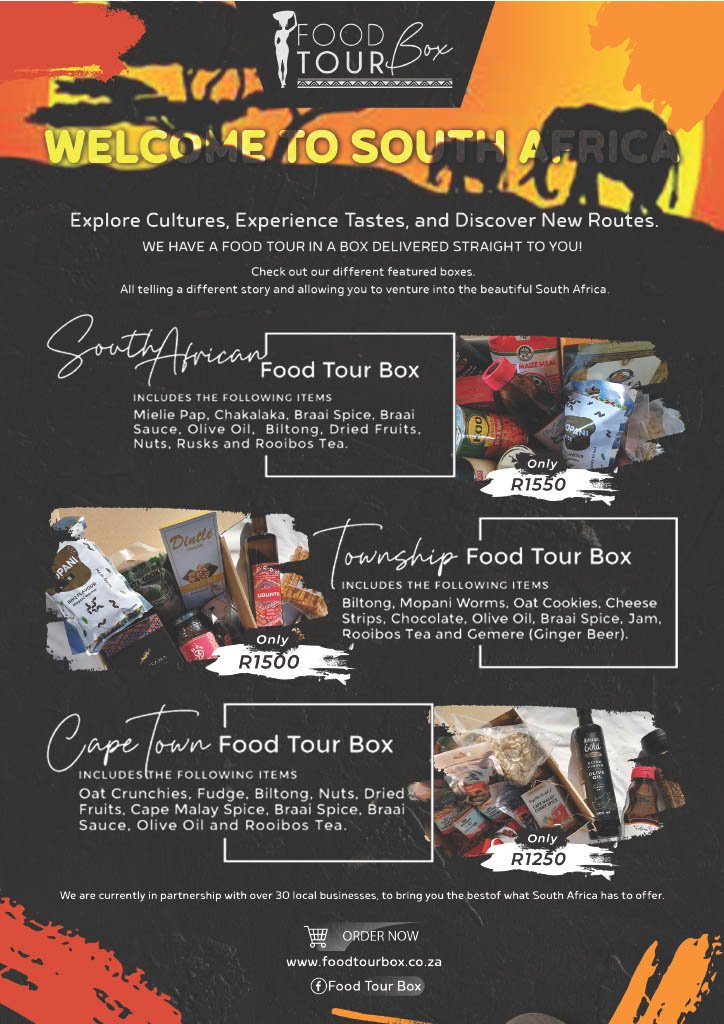 MangoyiM's tweet photo. Food tour in a box. Order yours today Cape Town visitors. https://t.co/ReEMPSp0kx https://t.co/yxnXJtHnIH