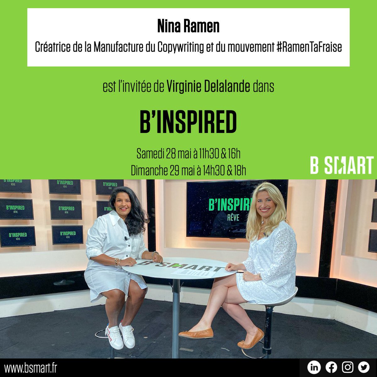 💡 Qu'est-ce que la "creator economy" ? Comment mettre le business au service de sa vie ? 
<a href="/ninaramen/">Nina</a> répond à ces questions dans ce nouveau numéro de B'INSPIRED avec Virginie Delalande. 

#binspired #creatoreconomy #inspiration #RamenTaFraise
<a href="/Handicapower1/">Handicapower</a>
