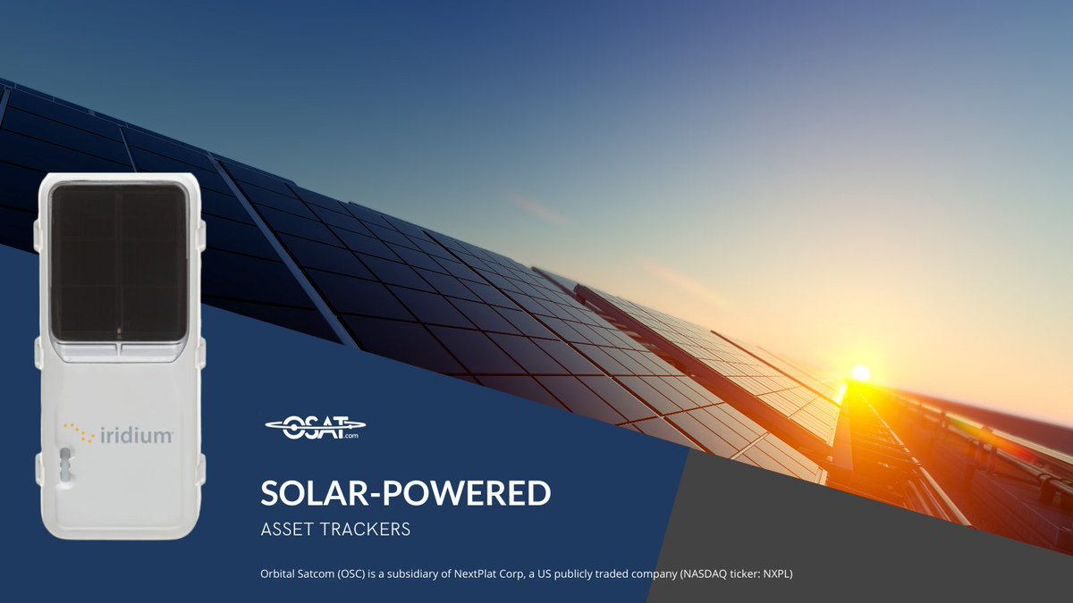 orbitalsatcom's tweet image. Solar-powered asset trackers use the sun’s energy to recharge their batteries. Mount them on any asset and leave to monitor for periods of up to 10 years, saving the need for manual site visits.

osat.com/solar-powered-…

@IridiumComm #solarpower #remotetracking #assettracker #IOT