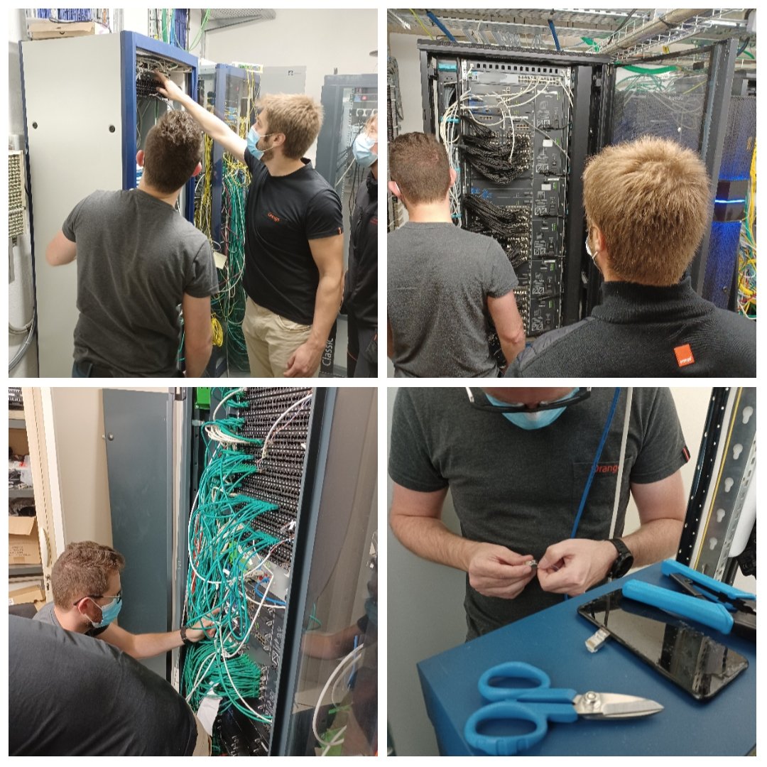 #Orange accompagne les hôpitaux dans la modernisation et la sécurisation de leurs réseaux. Ici Thomas et Jeremy <a href="/OrangeNvAquit/">Orange Nouvelle Aquitaine</a> techniciens du #DIOCE #UISO préparent la migration d'un CH en Gironde, compétences et professionnalisme au service de nos clients 👍👏