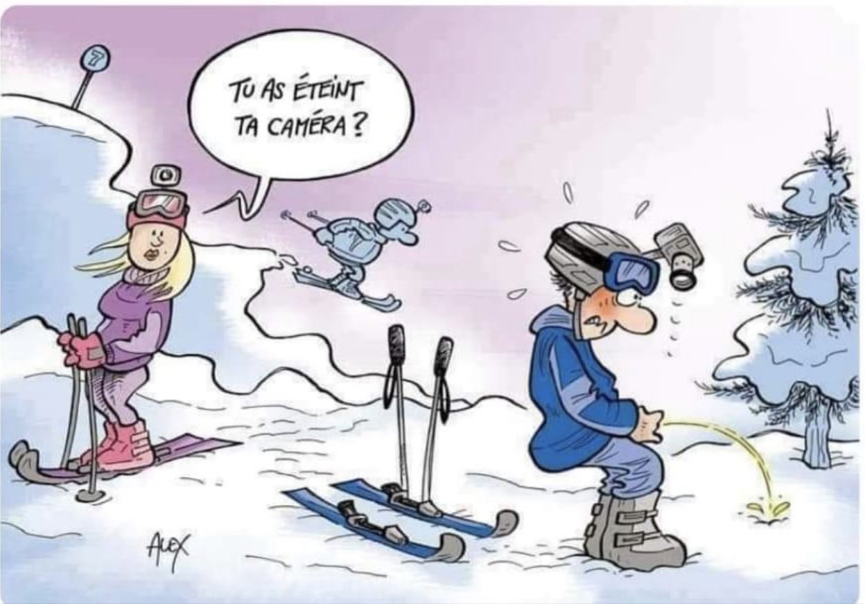 Горные лыжи карикатура