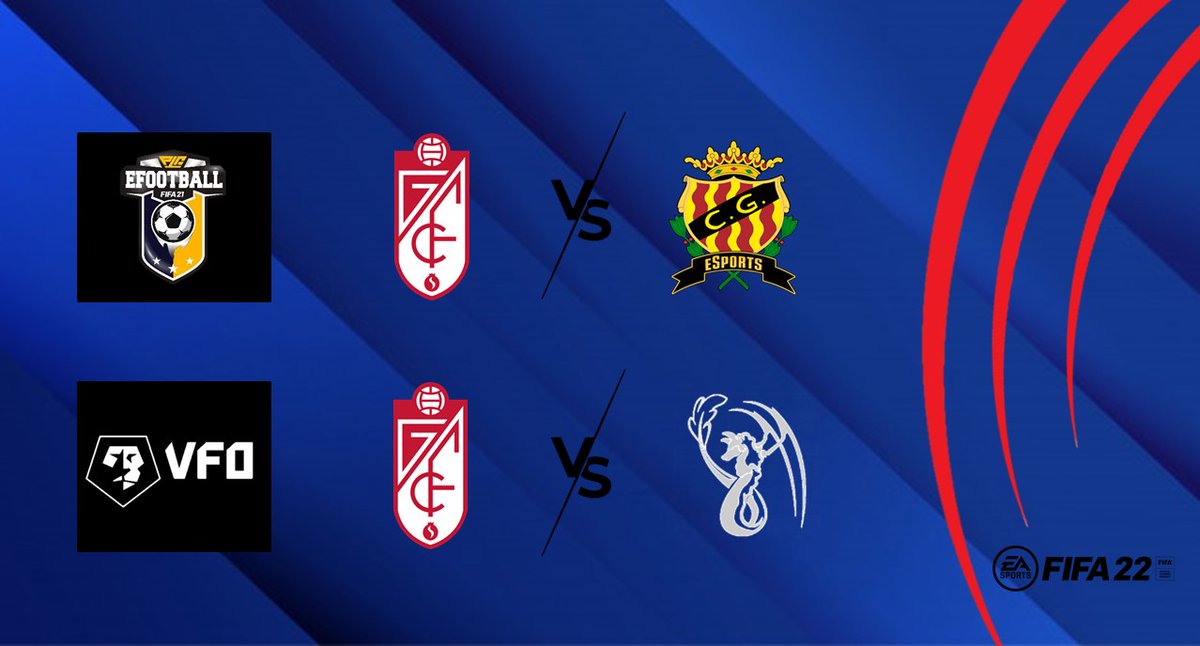 🔴⚪️ #Matchday 
#EternaLucha

🏟 Los Cármenes 
🆚 <a href="/NasticeSports/">Nàstic eSports</a>
⌛️ 22:40
🏆 @PLGeFootBall 

🏟 Los Cármenes 
🆚️ <a href="/AmaruEsports/">Amaru eSports</a>
⏳️ 23:40
🎖 <a href="/VFOspain_ps/">VFOspain PS</a>

#PS5