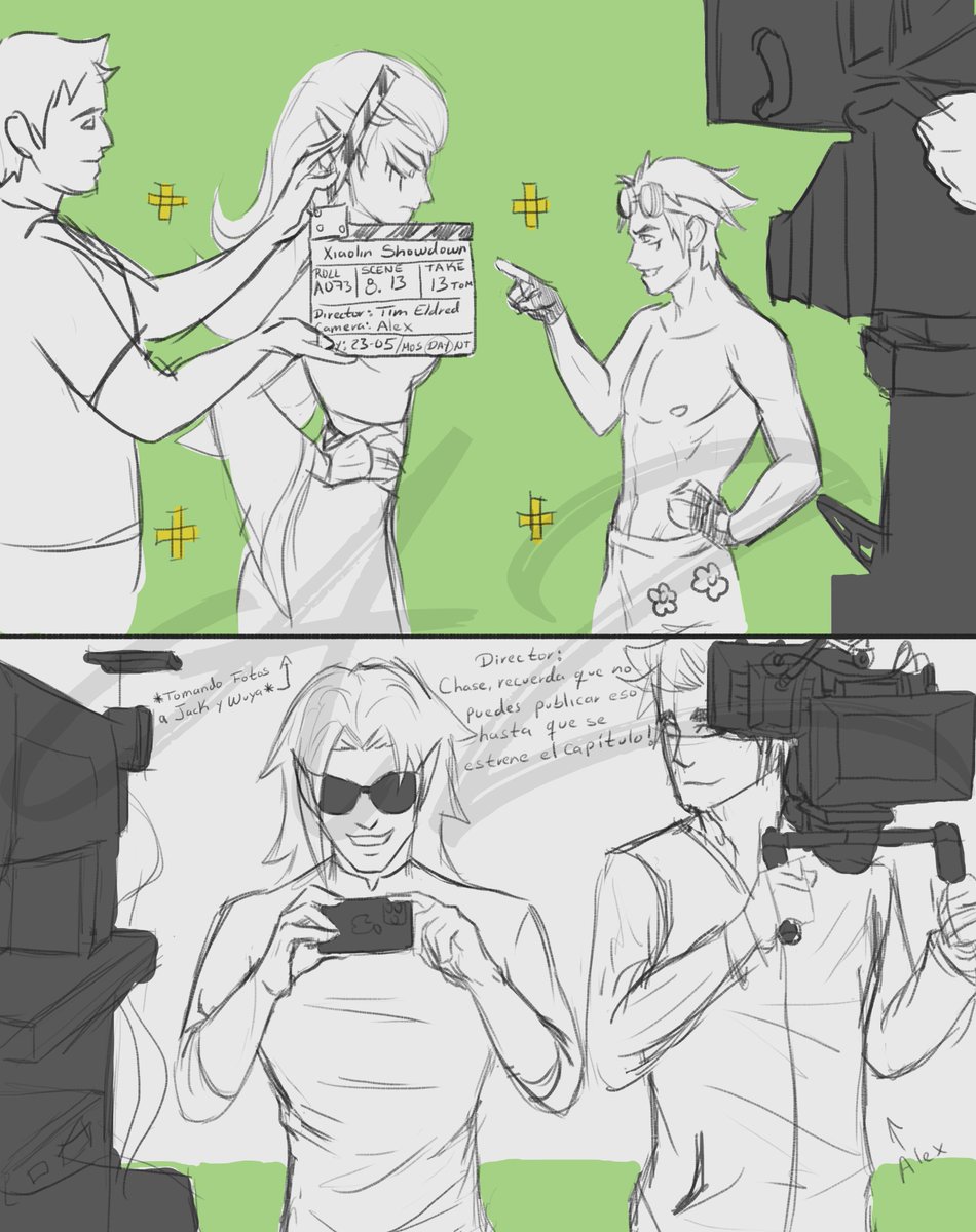 ArtZazil's tweet photo. Xiaolin Showdown - Actor/Actress AU parte 2
#xiaolinshowdown #dueloxiaolin #jackspicer #chaseyoung #wuya #raimundopedrosa #lemime #claybailey #dragonchase #au #art #sketch #quicksketch #doodles #set #myart #actor #actress #filmingset #AlternateUniverse https://t.co/DpttdUBj4a