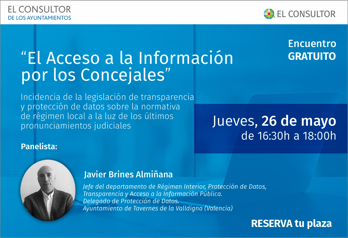 ConsultorAytos's tweet photo. 📢 ¿Te imaginas encontrar respuestas precisas, prácticas e inmediatas a las dudas sobre administración pública sin moverte de tu sitio? Inscríbete a nuestro próximo webinar El Acceso a la Información por los concejales. + INFO 👉 https://t.co/Zh10XVhVPQ #AAPP #ECAY https://t.co/ubaauXqzZB