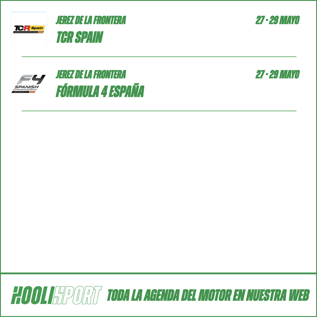 Hoolisport's tweet photo. 🏎🏁SEMANA DE AUTOMOVILISMO 23-29 MAYO

#F1 #MonacoGP #F2 #PorscheSupercup #WTCR #DragRacing #INDY #Indy500 #IndyPro2000 #USF2000 #NASCAR #NascarCup #NascarXfinity #NascarTruck #SCER #CERT #RallyPozoblanco #CEK #Chiva #RacingWeekend #F4Spain #CET #TCRSpain https://t.co/Gc7tGJnbcH