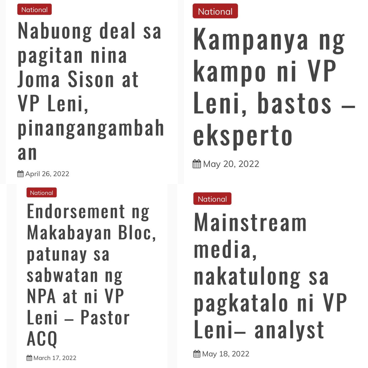 JRDCastillo30's tweet photo. Apollo Quiboloy’s SMNI and Iglesia Ni Cristo’s Net25 spread fake news about Leni Robredo. They preach the gospel but they do the devil’s work. https://t.co/InGqhs05U2