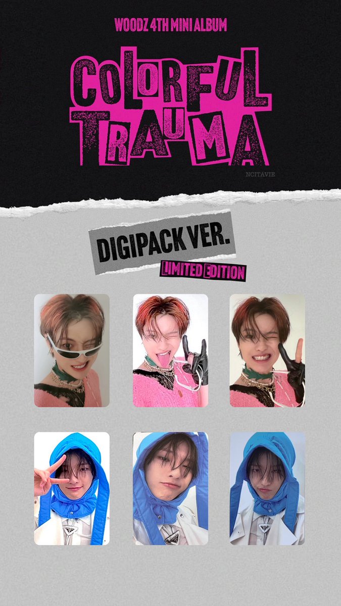 WOODZ デジパック COLORFUL TRAUMA トレカ woodz - colorful trauma pc template completed colorful ver