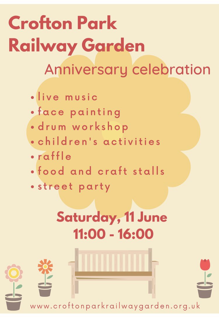 JaneCanDoSE4's tweet photo. URGENT call for craft stalls to make the @CroftonGarden celebratory EVENT on Saturday 11th June 🎉an AMAZING DAY-Marnock Rd closed so room for lots of stalls-want a few more BUT up against the clock as need to get info to Lewisham in next 48 hrs-Contact me ASAP if interested-Thks https://t.co/Add5MiAsl2