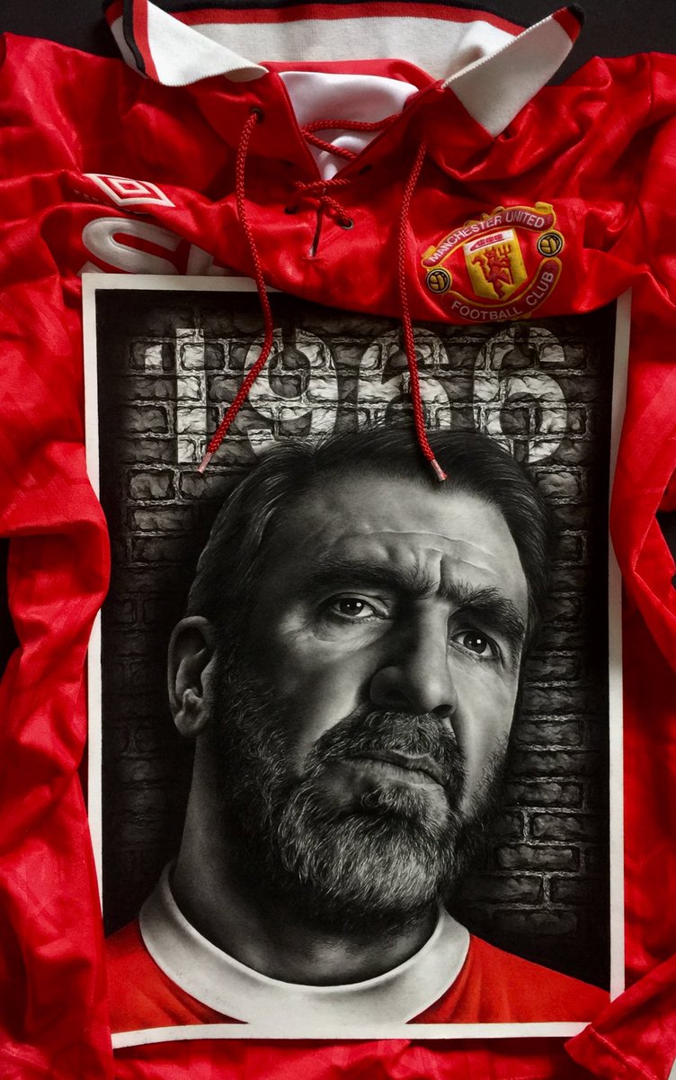dpollockart's tweet photo. Happy Birthday Eric Cantona #MUFC #Eric #BorninRed https://t.co/aZQALJpgEl