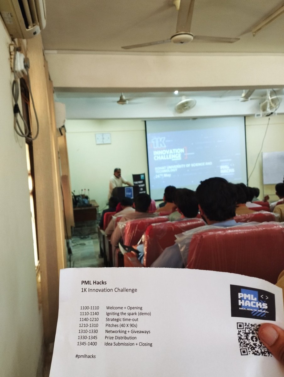 asadktkofficial's tweet image. Attending saminar on 1k innovation challenge at #kust 
#pmlhacks @pmlabpk Thanku for coming.