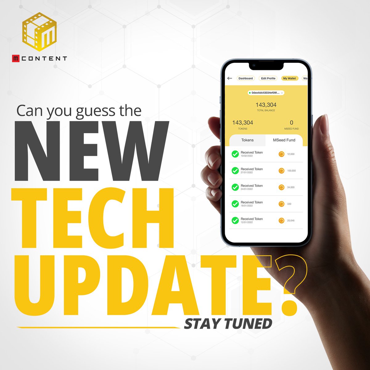 myco_io's tweet photo. Giveaway Alert!

MContent is announcing big tech updates. 

Can you guess them? 

20 lucky winners will get 100 Millions MContent tokens straight to their wallets.

Like &amp; retweet this post &amp; guess below to be eligible! 

#MContent #Watch2Earn #Crypto #Tech https://t.co/RWKymr3vbf