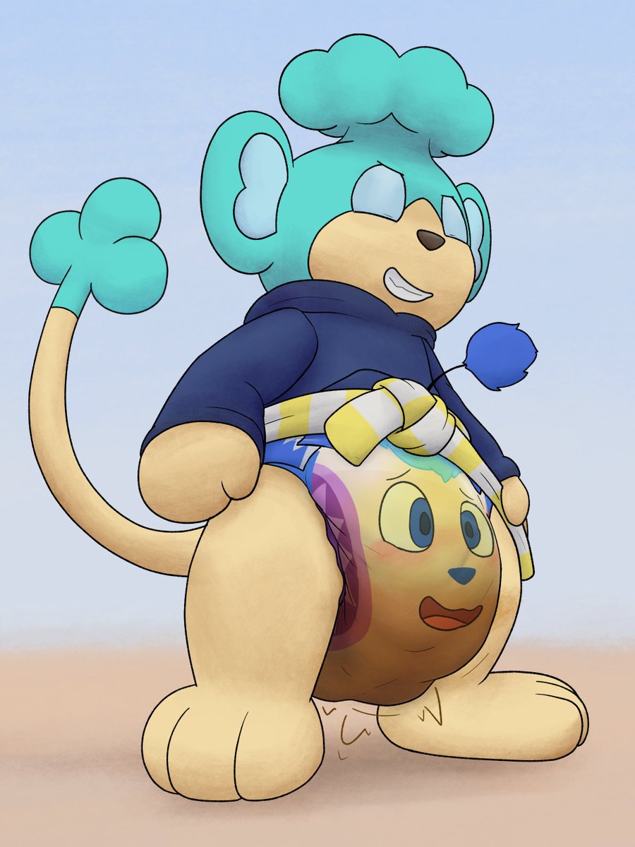 RandyTheRiolu's tweet photo. (And Pampour got to take Erakir for a test drive, too~)

"Ah, so you *can* take a proper water-type wetting."

"Are you kidding? Of course I can, I'm a pro diaper by this point!"

"Oh, really?" *BLRRRRT!*

"Nmmph! C-crap, that actually felt good..."

"Pretty fulfilling work, eh?" https://t.co/erGosJnzXg