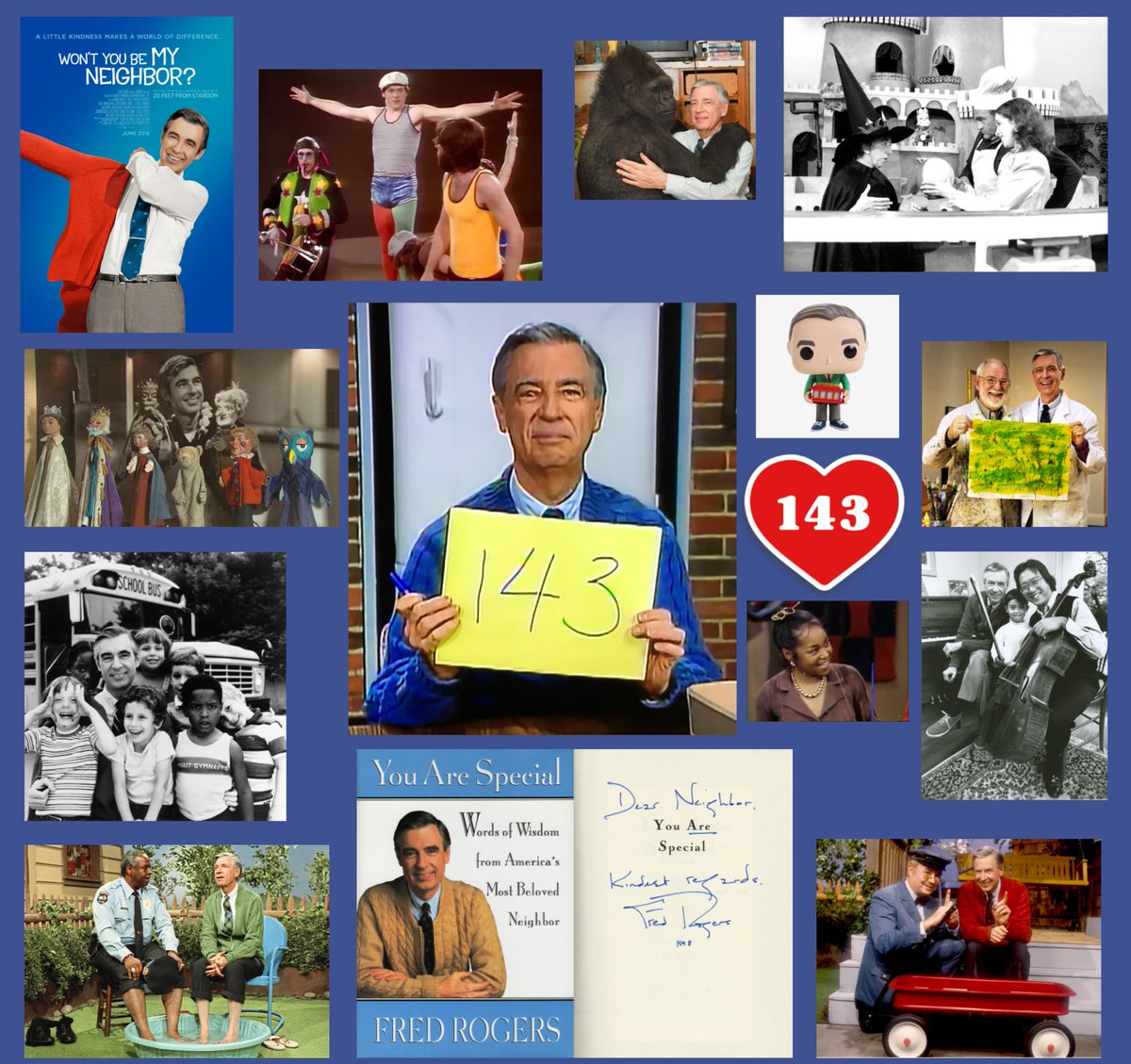 May 23 was #143Day, neighbors. Whether you said, 'I love you,' or '143”, there are many ways to let someone know you care about them. #FredRogers #MisterRogersNeighborhood #WontYouBeMyNeighbor